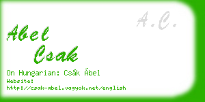 abel csak business card